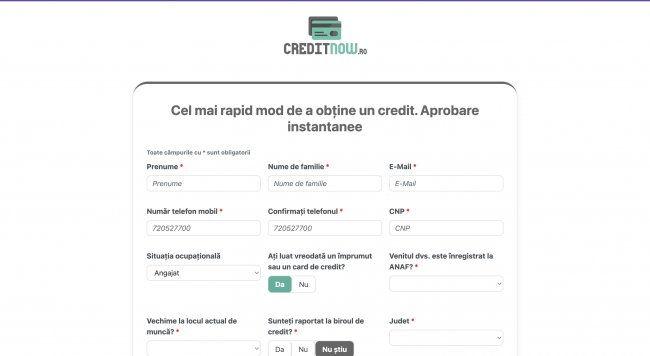 CreditNow - împrumuturi de până la 100 000 RON